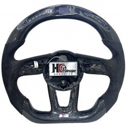 AUDI - A5.6.7-LED - 卡夢平把、麂皮