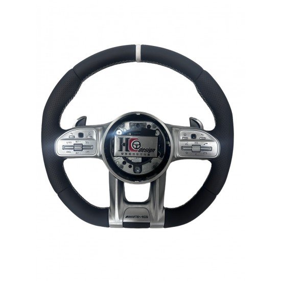 BENZ AMG NAPPA 透氣皮、白色定位圈、白線、銀 BENZ AMG NAPPA 透氣皮、白色定位圈、白線、銀