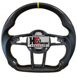 MCLAREN-卡夢平把、透氣皮、黃色定位圈