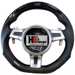 Porsche-LED-卡夢平把、透氣皮