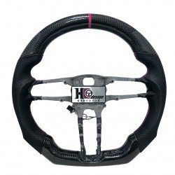 Porsche-卡夢平把、透氣皮、紅色定位圈  裸盤