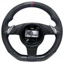 Porsche-碳纖維、透氣皮、紅縫線