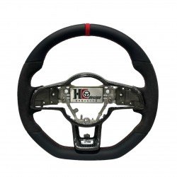 SUBARU WRX-NAPPA+麂皮、紅色定位圈