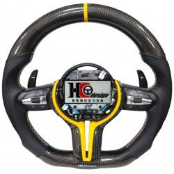 F10-卡夢平把、黃色定位圈、透氣皮、黃線