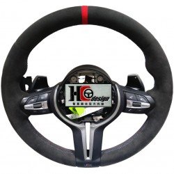 BMW F30 M3款 全麂皮方向盤 紅定位圈