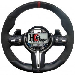 BMW F世代 F系列 MP款 for E9x 上下全皮 左右麂皮 方向盤 紅色定位圈