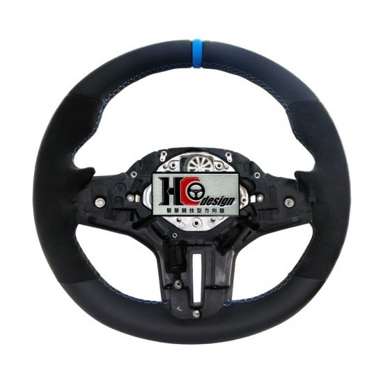 BMW G30 MP款 上下全皮 左右麂皮 方向盤 藍定位圈 (裸盤) BMW G30 MP款 上下全皮 左右麂皮 方向盤 藍定位圈 (裸盤)