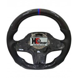 BMW G30 競技型 左右透氣皮 變形蟲方向盤 三色定位圈