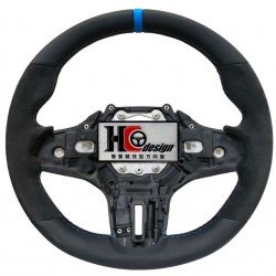 BMW G20 MP款 上下全皮 左右麂皮 方向盤 藍定位圈 (裸盤)