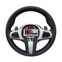 BMW G20 全皮方向盤 銀色撥片 震動 黑線